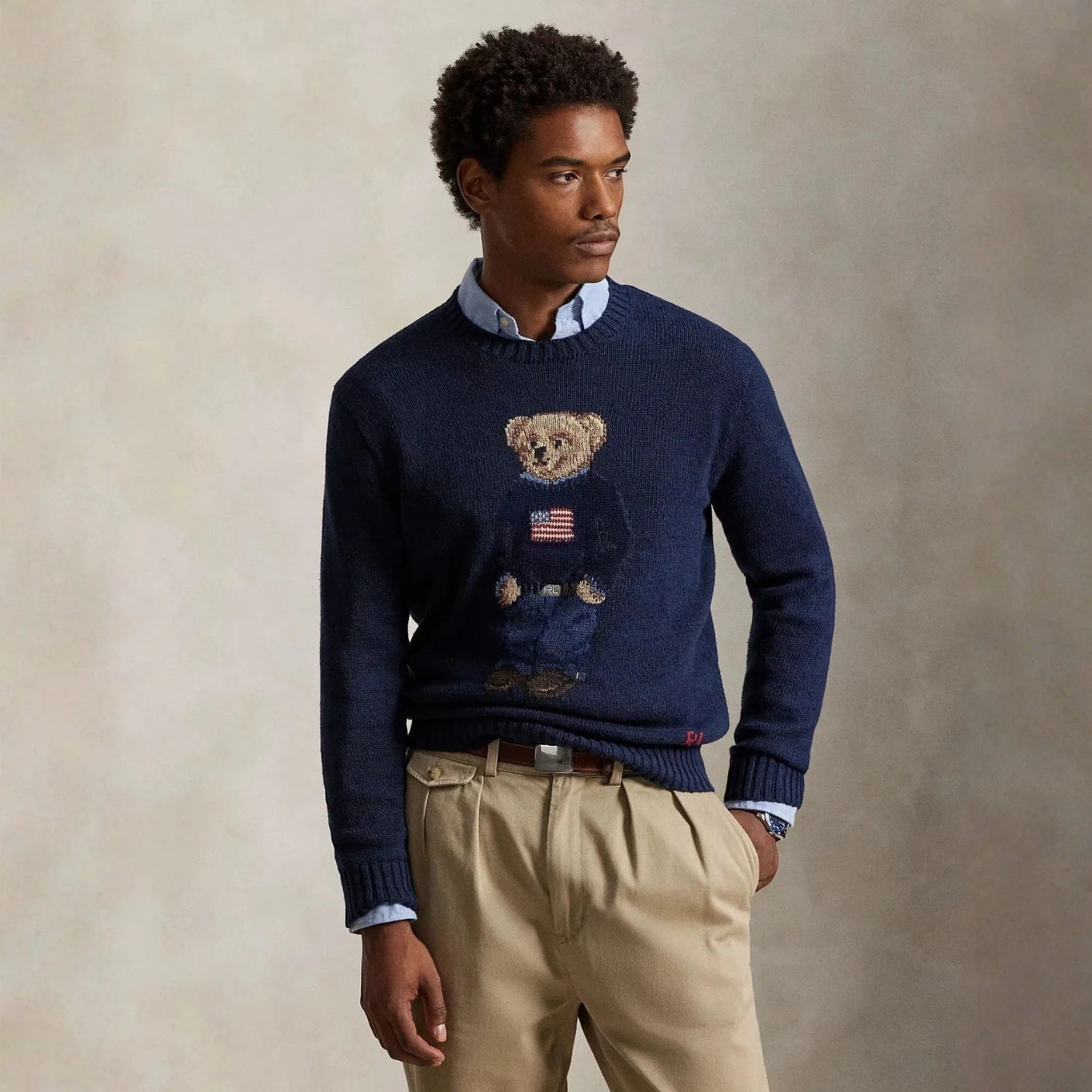 Ralph Lauren Polo Bear Cotton-Linen Sweater