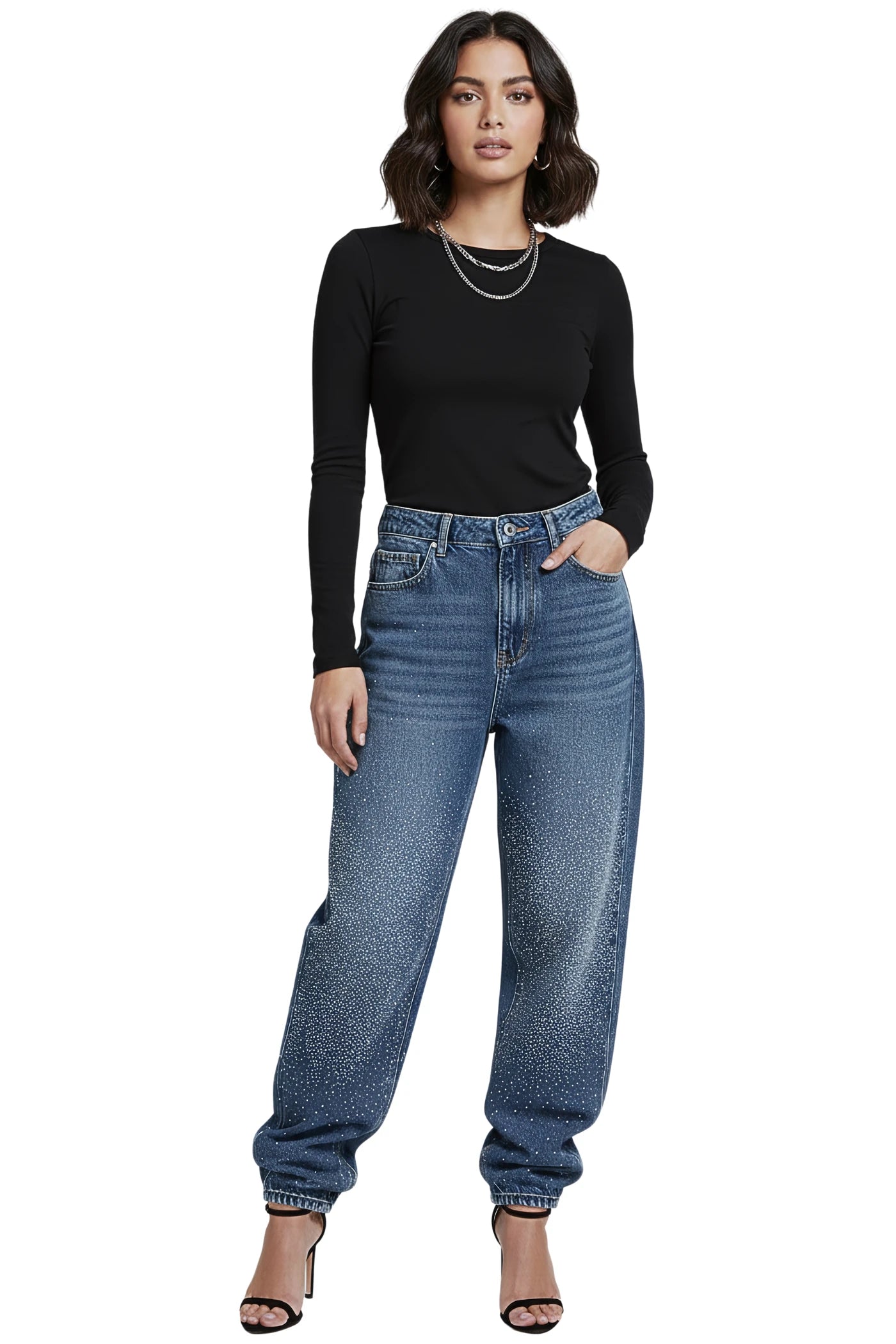 Balloon Carpenter Shine Denim Jeans