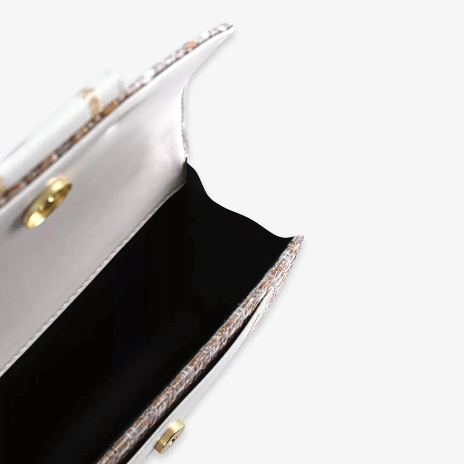 Amalfi Tweed Crossbody Bag with Gold Chain