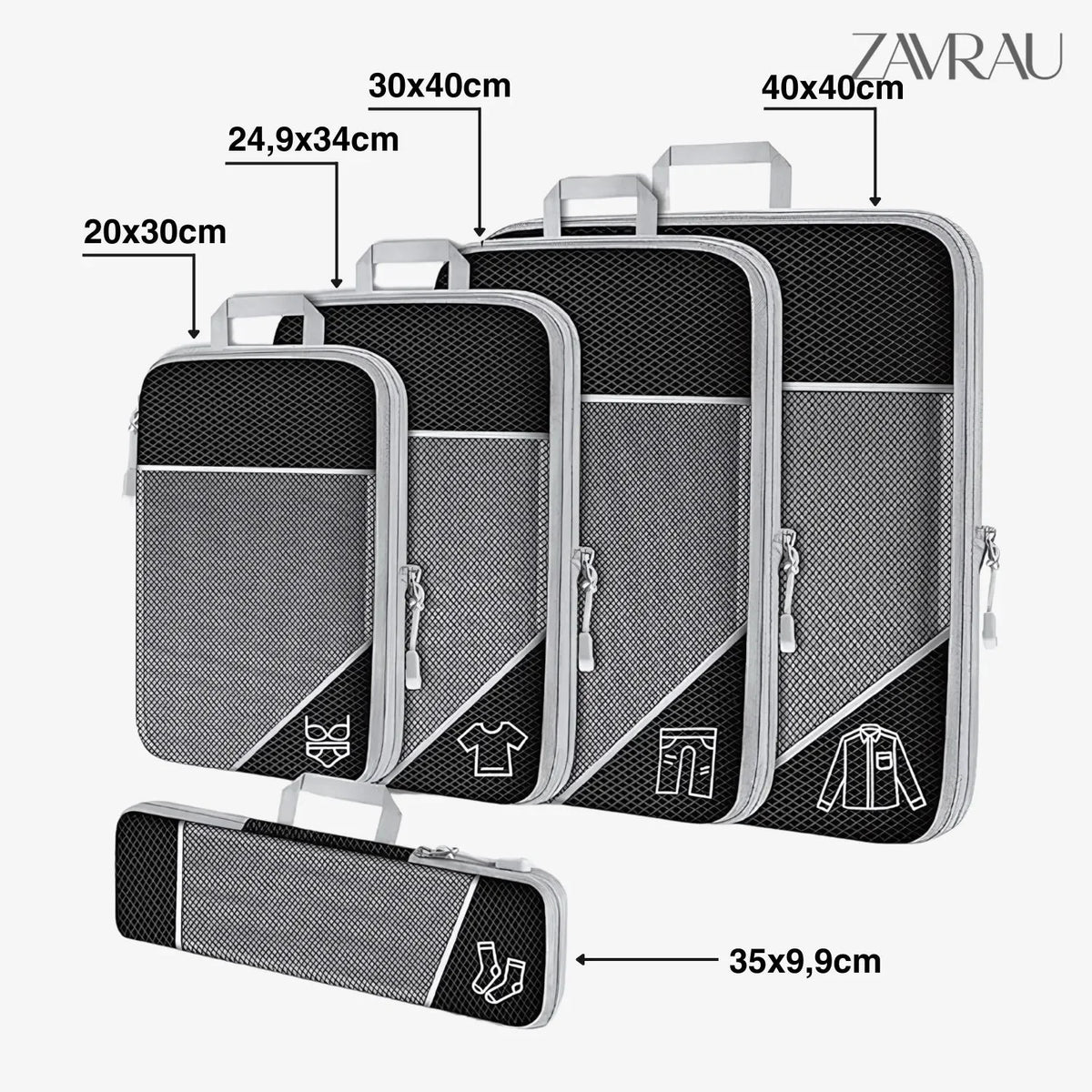 CompactBag - Kit de Organizadores de Compressão